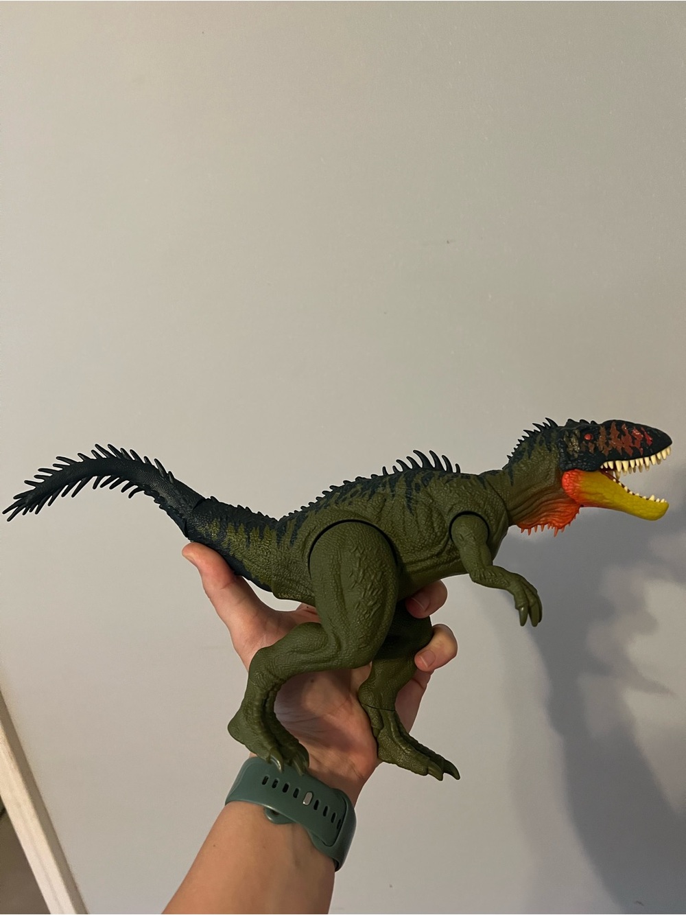 Mattel Jurassic World Rebirth Gigantic Tyrannotitian Dinosaur Toy, Digital Play